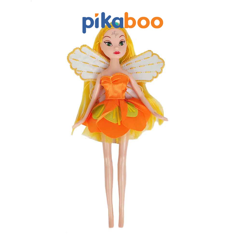 Đồ chơi búp bê barbie áo cam cho bé gái cao cấp pikaboo được làm từ nhựa nguyên sinh an toàn cho bé