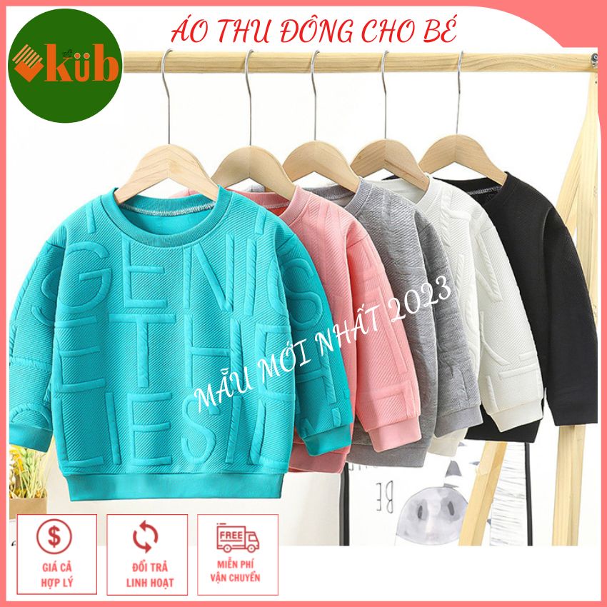 Áo thu đông, áo Hoodie Cho Bé Trai Và Gái 1-9 Tuổi mẫu mới nhất 2023, kubshop cả nam nữ đều mặc được.