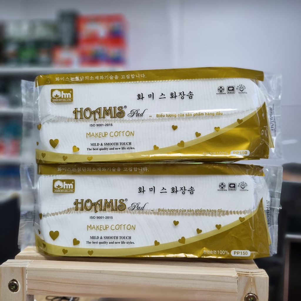 Bông tẩy trang HOAMIS Pad Makeup Cotton PP150 (140 Miếng)