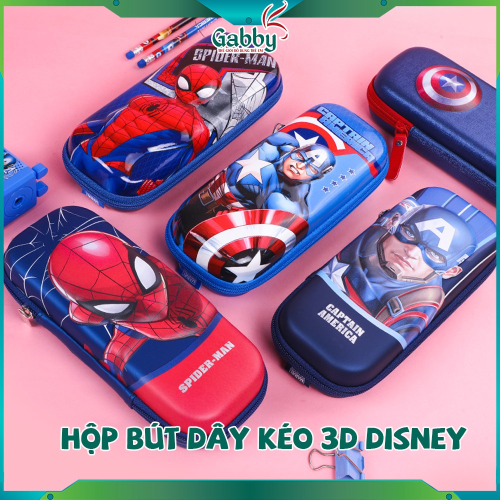 HỘP BÚT DÂY KÉO 3D DISNEY (ELSA/ IRON MAN/ CAPTAIN AMERICA/ SOFIA/ MINNIE)