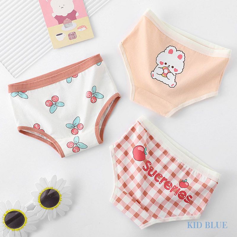 Quần Lót Cotton Không Đường May Kháng Khuẩn Họa Tiết Thỏ Hoạt Hình Dễ Thương Xinh Xắn Dành Cho Nữ