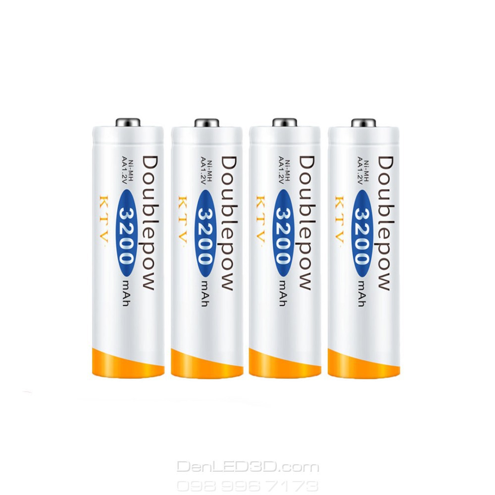 [Chính Hãng] Combo 4 Pin Sạc DoublePow 3200 Mah Dung Lượng Cao Giá Tốt Cho Mic Karakoke, Máy Ảnh, Camera