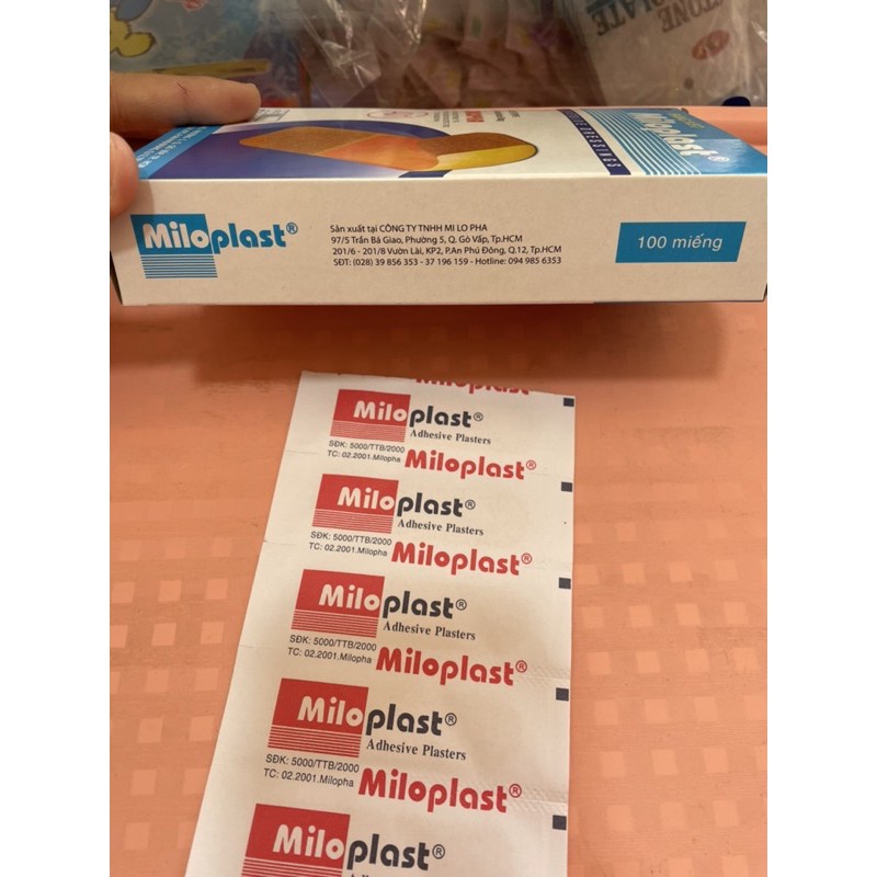 Hộp 10 túi gạc Vaseline Milovas 65mm x 190mm gạc băng bó vết thương, sát trùng, sát khuẩn Milopha