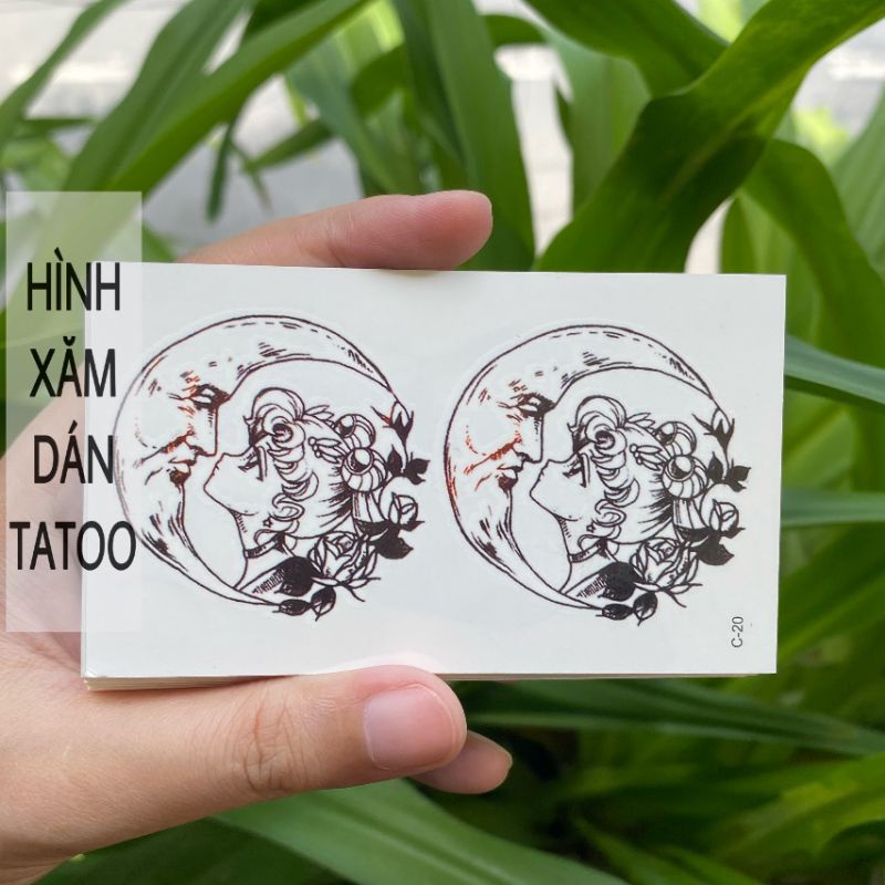 Hình xăm thủy thủ mặt trăng salor moon c20. Tatoo dán tạm thời size &lt;10x6cm