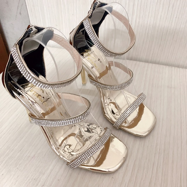 BÁN SỈ GIÀY CAO GÓT I SANDAL GÓT NHỌN 9p BP 3QUAI MẢNH ĐÍNH ĐÁ SANG CHẢNH KÈM ẢNH THẬT