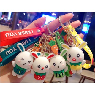 Móc khóa thỏ trái cây# Đôremon# Heo hồng