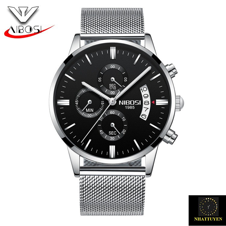 ĐỒNG HỒ NAM NIBOSI 2309L  DÂY THÉP LỤA, SANG TRỌNG - CHÍNH HÃNG