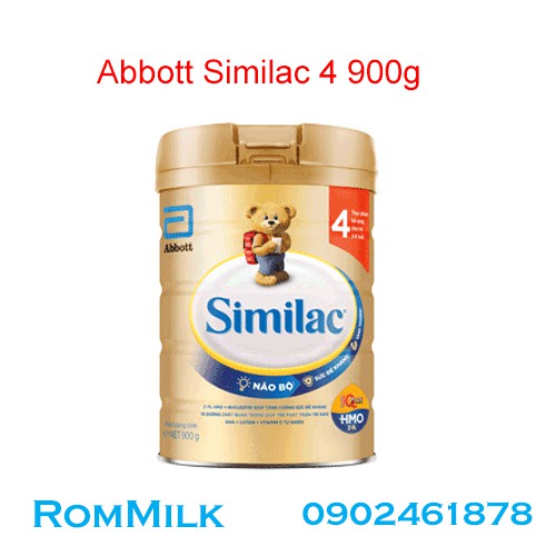 Sữa bột similac 4 900g Mẫu mới ( Date 2022 )