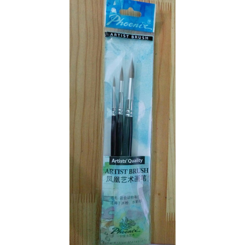 [ TÂM TÂM ]-Cọ phoenix 3 cây nhọn size 4-8-12, cọ lông sóc-