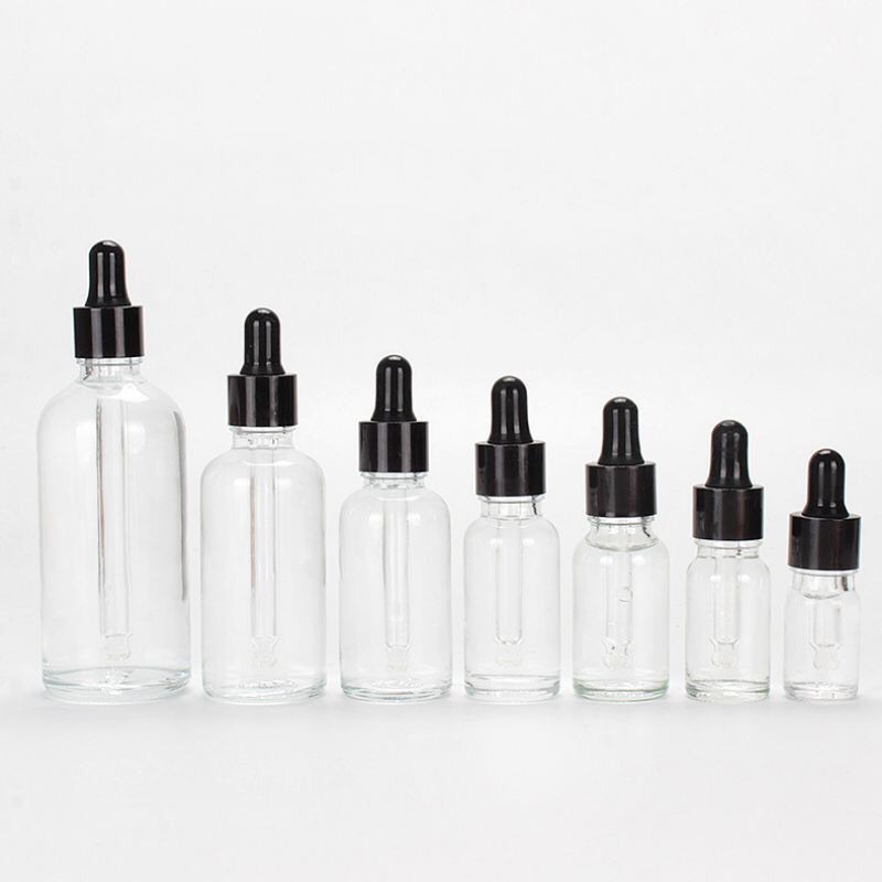 Lọ thủy tinh chiết Serum bóp giọt Khoen Đen - Lọ thủy tinh chiết tinh dầu 5ml-10ml-15ml-20ml-30ml-50ml-100ml