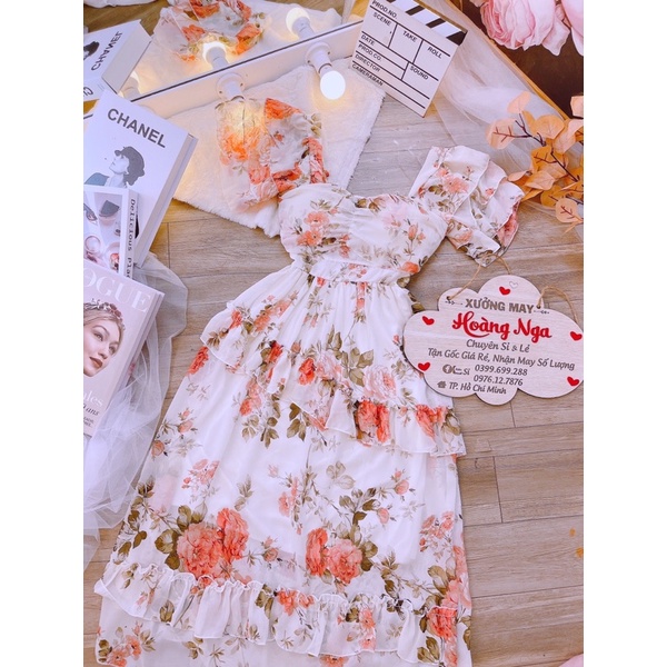 đầm tay loe cúp ngực siêu xinh