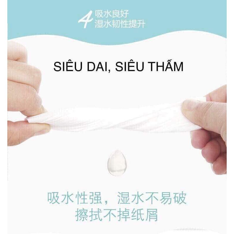 GIẤY ĂN NỘI ĐỊA TRUNG 40 GÓI GẤU TRẮNG SOFT TISSUE SIÊU SẠCH SIÊU TIẾT KIỆM