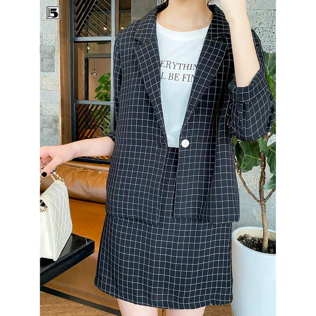 Áo vest nữ kẻ caro Twentyfive TV15