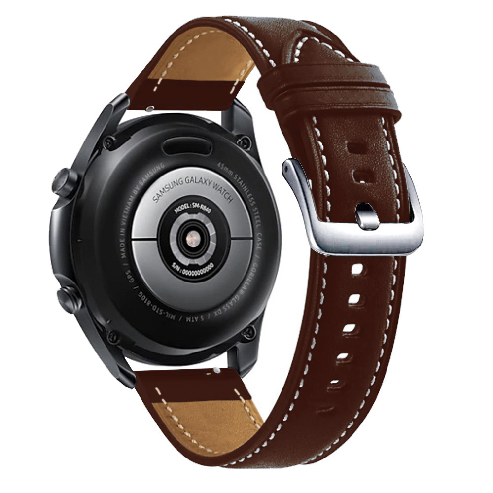 Dây Đeo Bằng Da 22mm Cho Đồng Hồ Samsung Galaxy Watch 3 45mm / Galaxy Watch 46mm / Gear S3