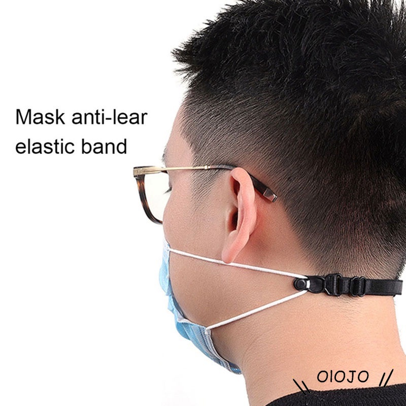 Dây Đeo Khẩu Trang Co Giãn Chống Trượt Tiện Lợi Màu Đen Cho Nam Và Nữ