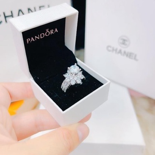 Nhẫn đá nữ , Nhẫn bạc nữ đá ổ nhô 6li cực sáng đẹp đủ ni tay