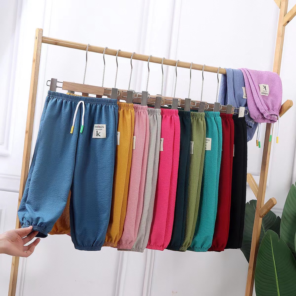 Quần ngủ ống rộng chống muỗi thoáng khí 70-130cm phong cách Hàn Quốc dành cho trẻ em