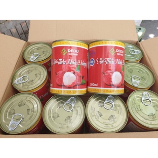 Vải Hộp - Vải Thiều Ngâm Đường Hộp 560gr Thơm Ngon