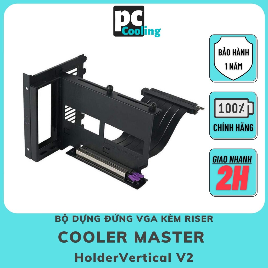 Bộ dựng đứng VGA kèm Riser Cooler Master VERTICAL GRAPHICS CARD HOLDER KIT V2 - Hàng mới chính hãng