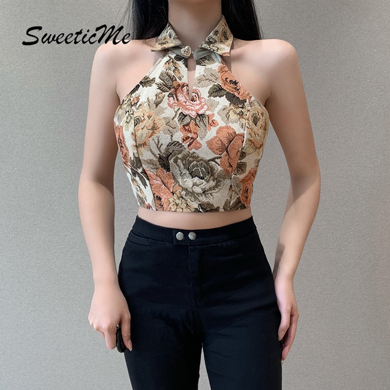 Áo Nữ Không Tay Hở Vai Họa Tiết Kẻ Ô Vuông Thời Trang Mới | BigBuy360 - bigbuy360.vn