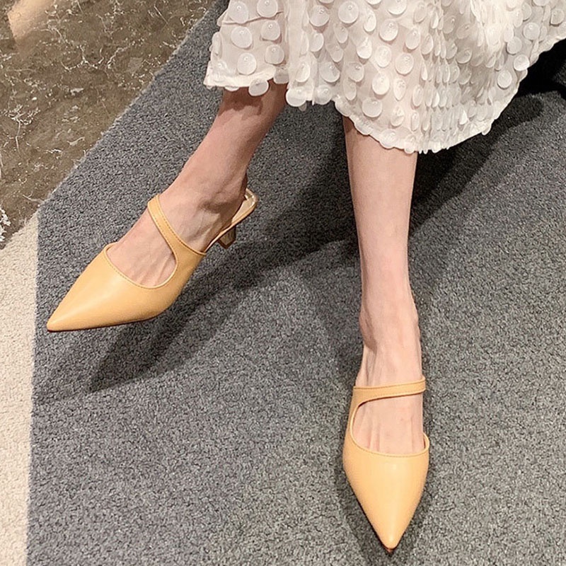 Dép cao gót XIELUAIZTA mũi nhọn phong cách Hàn Quốc thanh lịch dành cho nữ
