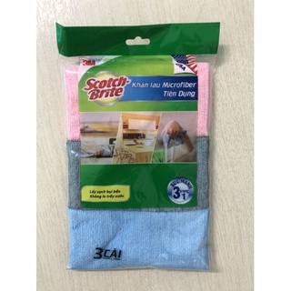 Scotch-Brite khăn lau Microfiber tiện dụng(combo 3 cái)