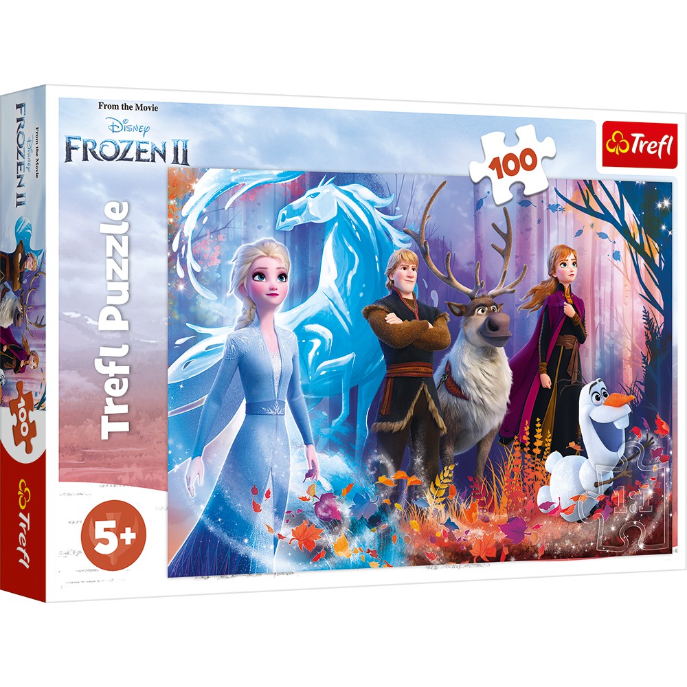 Tranh ghép hình chính hãng Trefl 16366 - 100 mảnh Chủ đề Elsa và Anna Disney Frozen 2