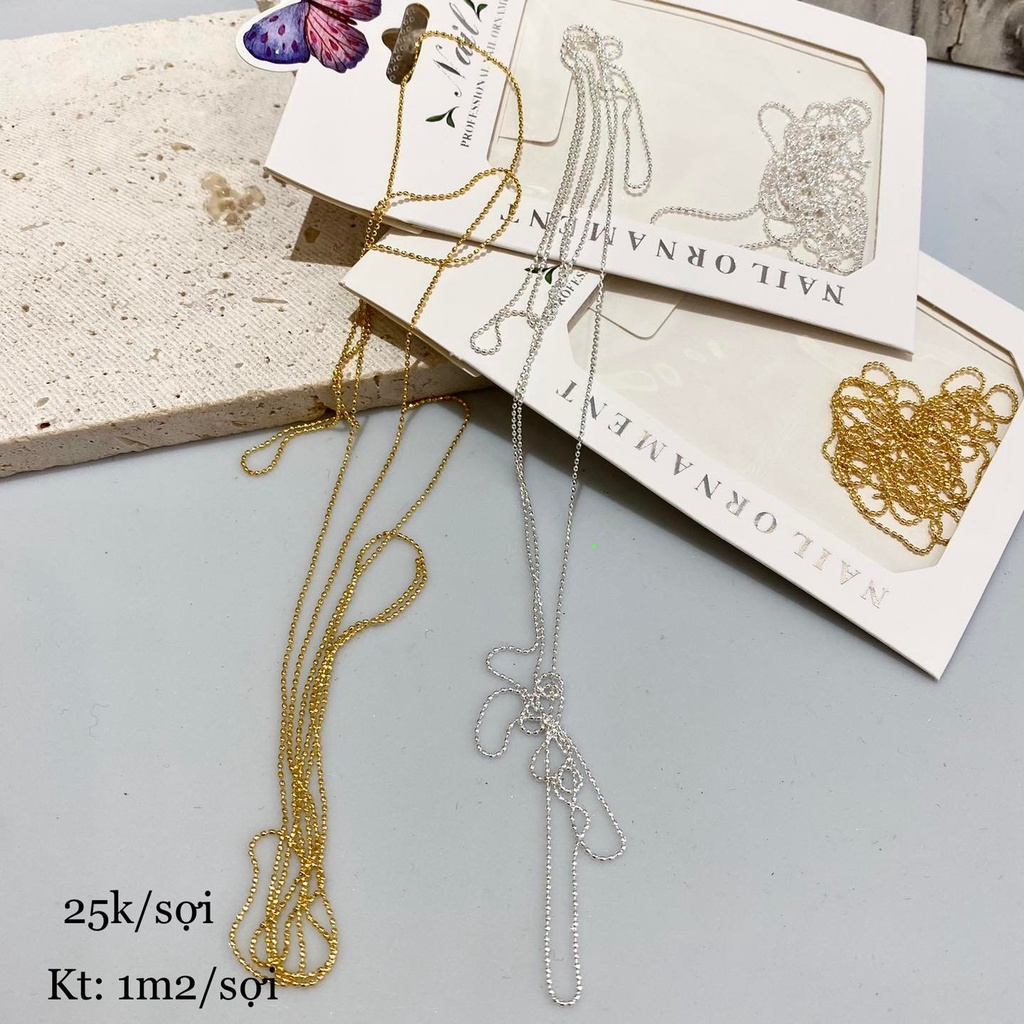 Phụ kiện nail - Dây xích bi