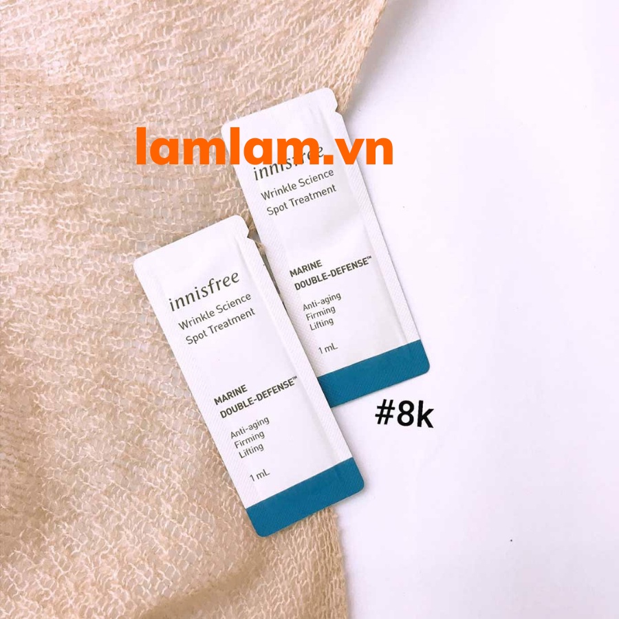 Sample Tinh chất giảm nếp nhăn Innisfree Wrinkle Science Spot Treatment 1ml