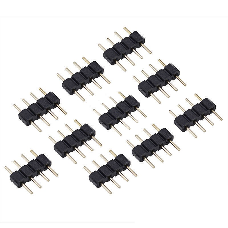 Bộ 10 Đầu Nối 4 Pin Cho Đèn led Rgb 3528 5050Smd