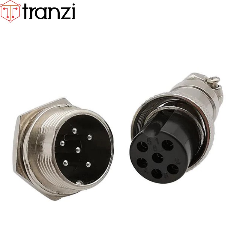 Giắc GX16 6P 16mm bộ đực cái - túi 1 bộ đực cái