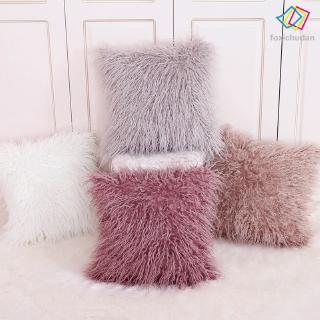 Áo gối vải lông mềm mại trang trí sofa phòng khách