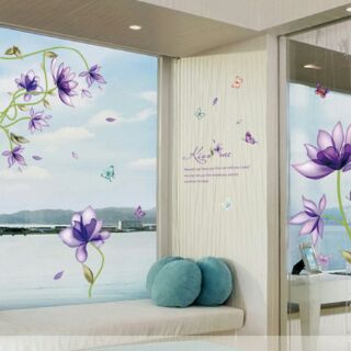 Decal dán tường hoa Kiss me