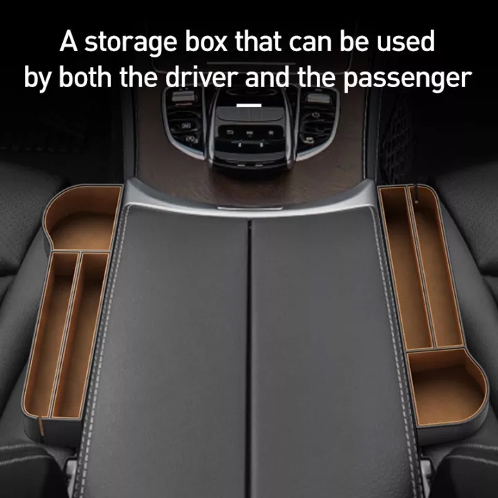 Ngăn chứa đồ tiện dụng dùng trên xe hơi Baseus Elegant Car Storage Box (Leather + Flannelette, Storage Organizer)