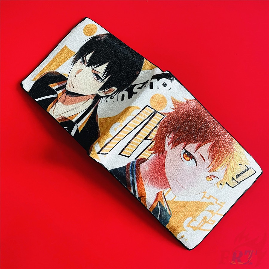 ❀ Anime Haikyuu! Ví Ngắn ❀ 1 Ví Gấp Da PU Thời Trang