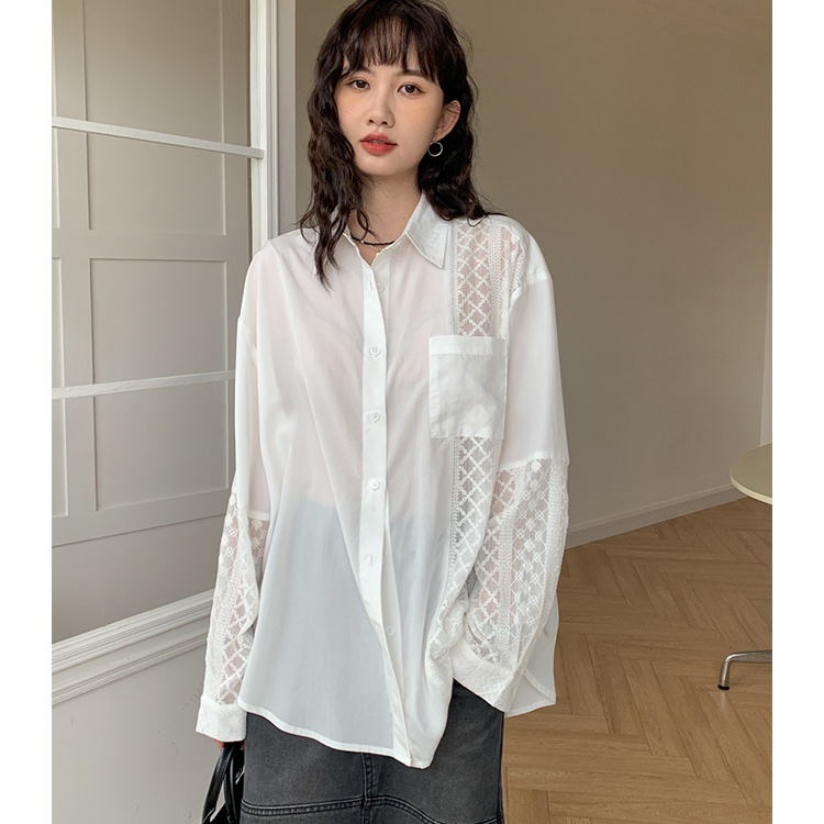 Áo Kiểu Tay Dài Dáng Rộng Chống Nắng Thời Trang Mùa Hè Cho Nữ