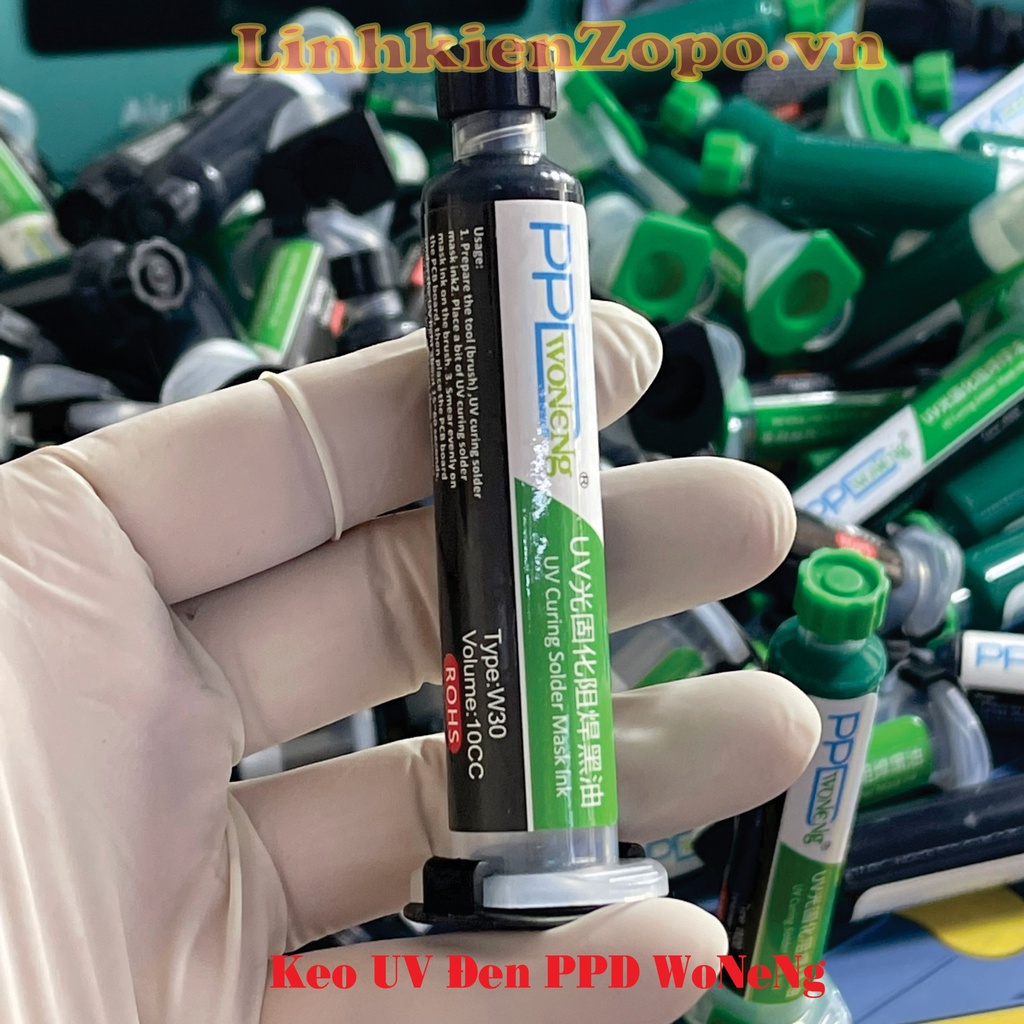 Keo UV Đen – Xanh PPD WoNeNg Phủ Mạch Chống Chập Chạm Tuyp:10cc