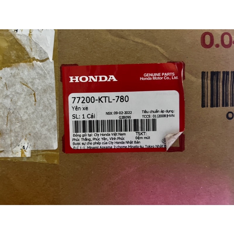 Yên Xe Wave Alpha Đời Đầu , WAVE ZX , Zin Hãng Honda