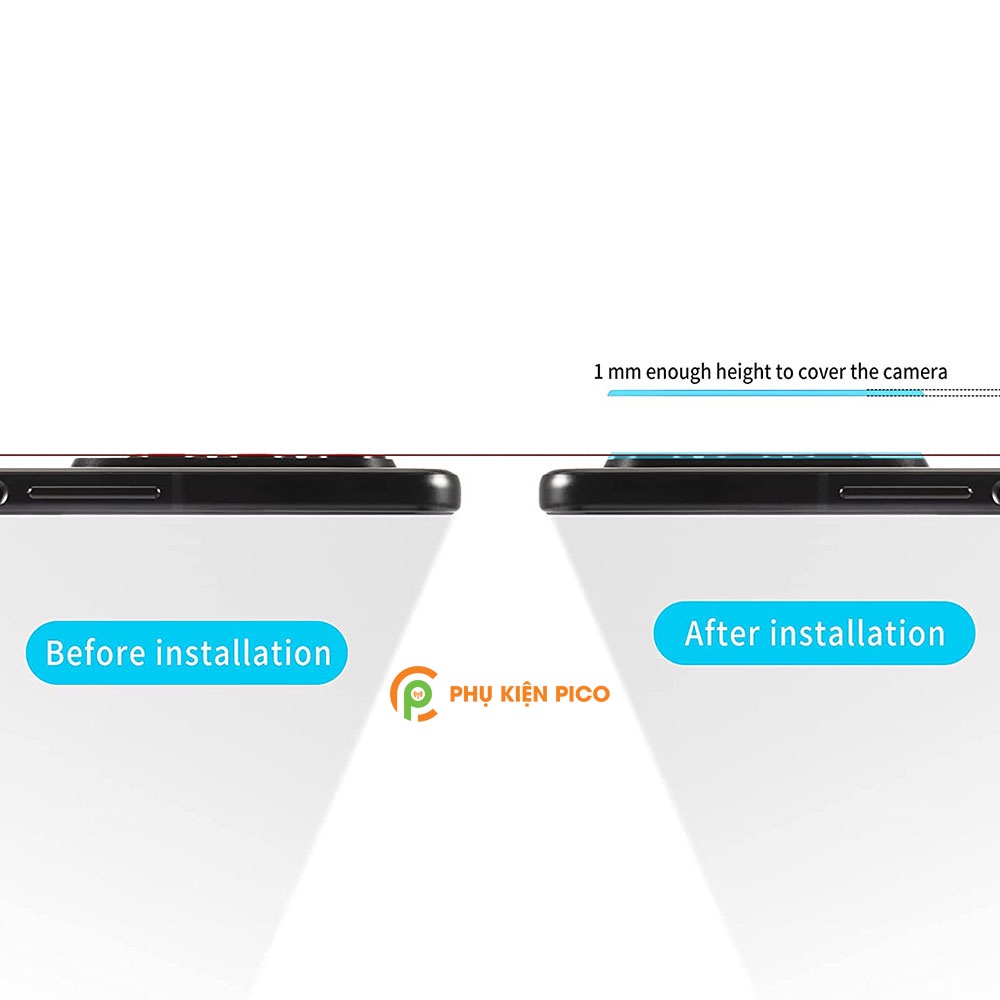 Dán camera Samsung Z Fold 3 / Z Fold 4 thấu kính nổi 3D - Cường lực camera Samsung Galaxy Z Fold 3 độ cứng 9H trong suốt