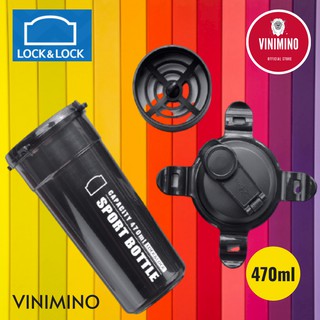 Bình nhựa đựng nước sports lock&lock , 470ml màu đen hpl931nbk-pr