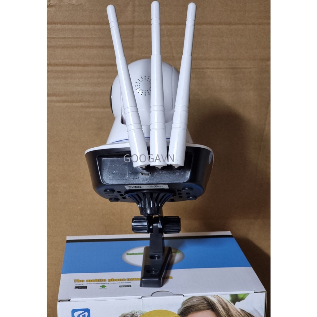 Camera Gulink trong nhà 3 râu xoay 360 , hình ảnh FHD 1080p , 11LED , đàm thoại 2 chiều , không cổng LAN (BẢO HÀNH 1 NĂM