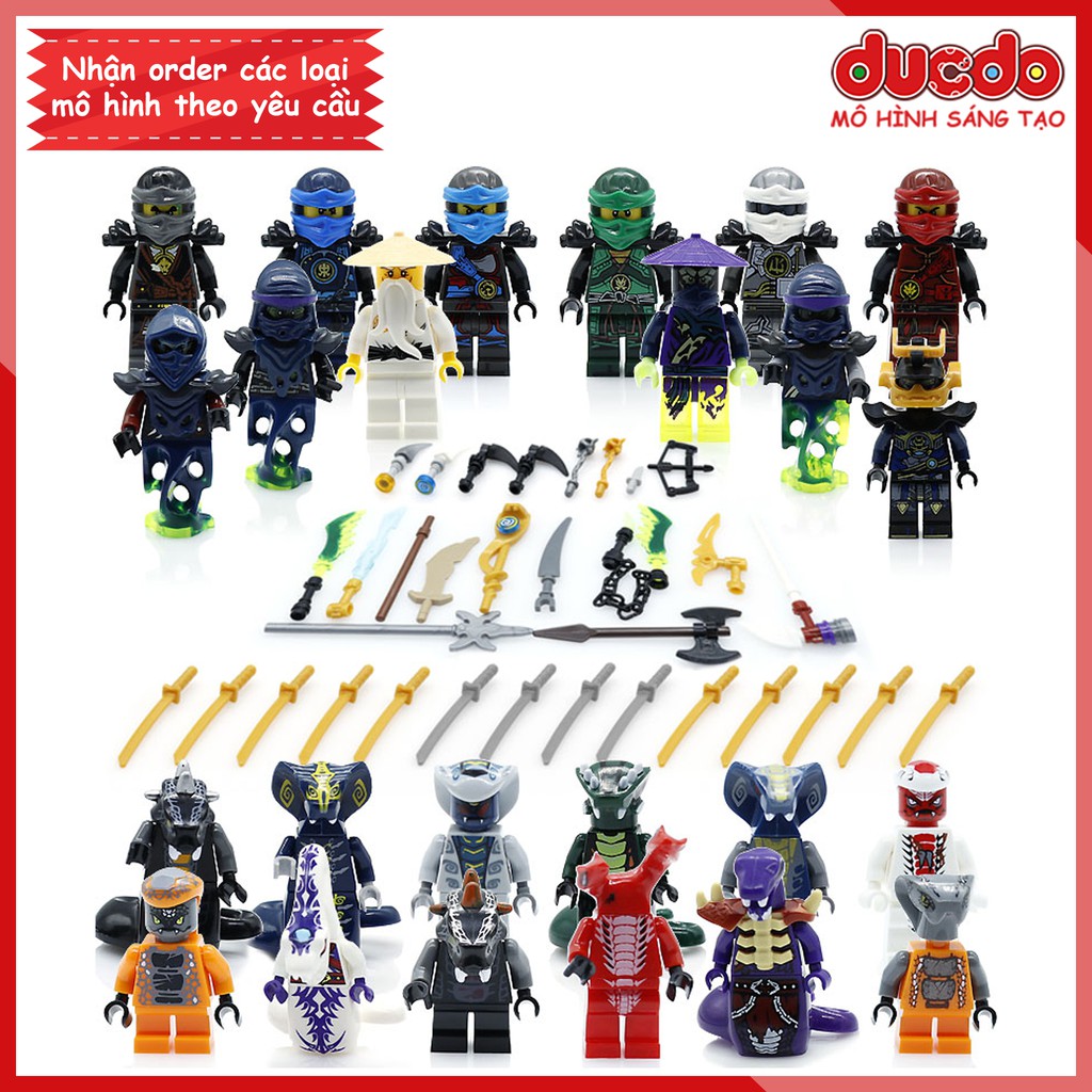 Combo 24 nhân vật Ninjago tuyệt đẹp - Đồ chơi Lắp ghép Xếp hình Minifigures Mini Ninja Mô hình LeLe 31035 PRCK 61045