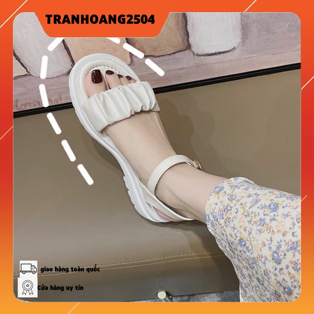 [Sẵn Đủ Size - Ship Luôn] Sandal Ulzzang Quai Bèo Êm Chân, Không Thấm Nước Đế Răng Cưa Ảnh Thật