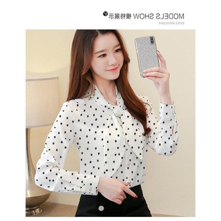 ÁO KIỂU CHẤM BI THẮT NƠ NANA