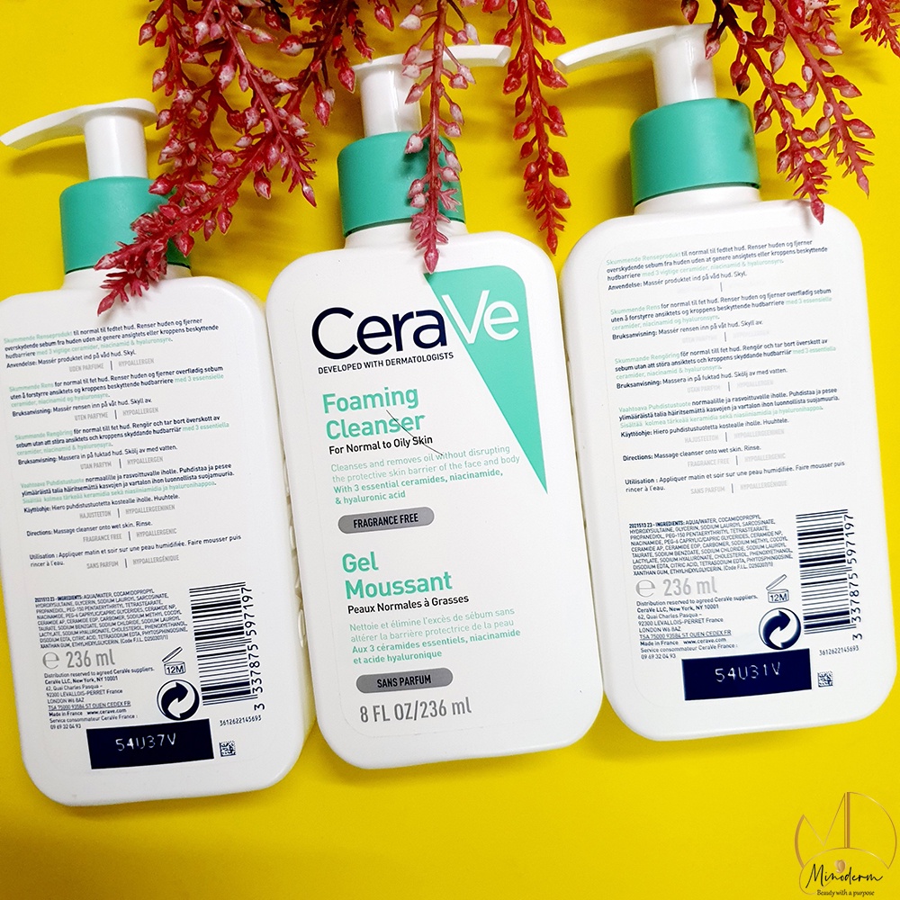 Sữa rửa mặt Cerave Foaming Cleanser, CeraVe Hydrating Cleanser, SA Cleanser cho mọi loại da 88ml, 236ml, 473ml