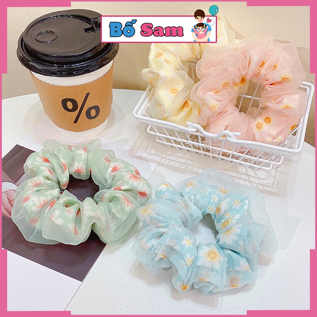 Dây buộc tóc hoa nhí mùa xuân dễ thương xinh xắn cho bạn gái Shop Bố Sam