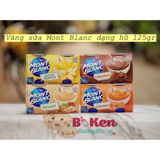 Váng sữa Mont Blanc dạng hũ 125gr (vỉ 4 hộp) date 2021