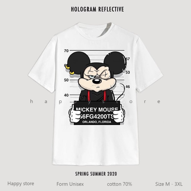 Áo Thun Nam Nữ Chuột Mickey Bảng