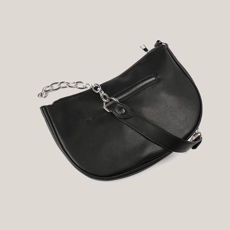 Túi xách IELGY dây xích dày nửa vòng tròn cho nữ