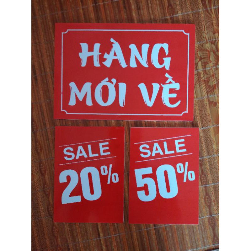 Kẹp Sale, Bảng Sale, Hàng mới về